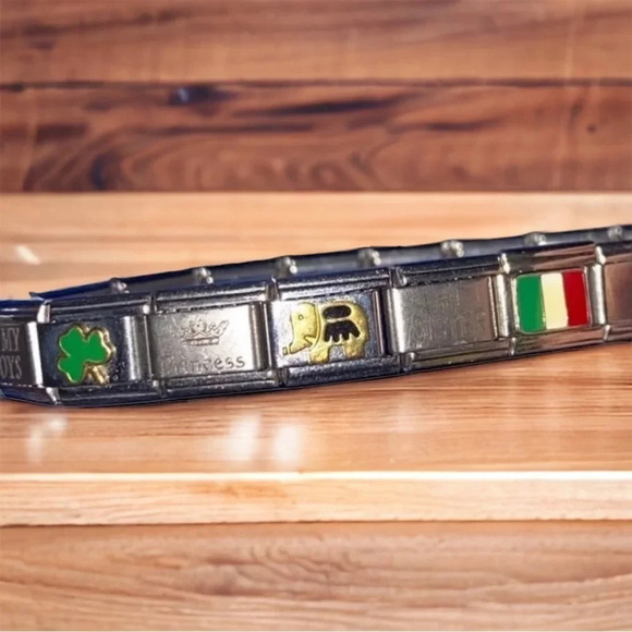 Italian Italy Stainless Charm Bracelet Mom Ireland - Picture 2 of 7